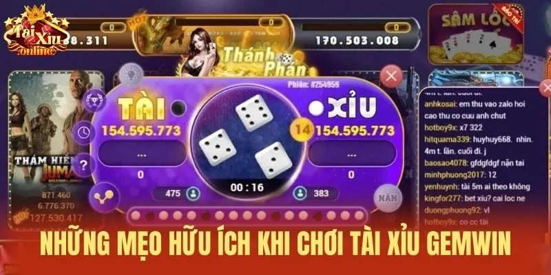 Những mẹo hữu ích khi chơi Tài Xỉu Gemwin